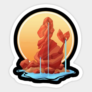 Fountain Statue Sticker